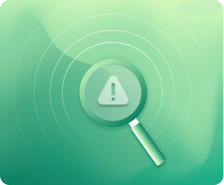 Green card with microscope icon.