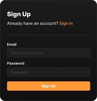 Email Password form
