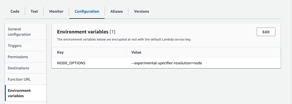 Configuring env variables UI