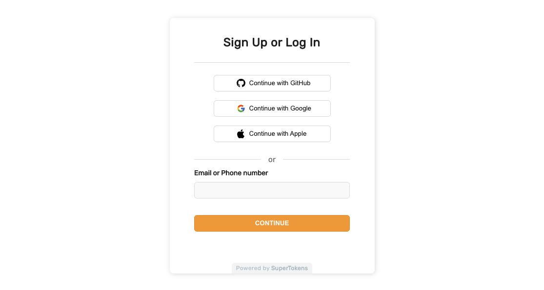 Email and phone passwordless login