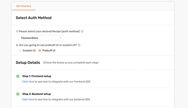 Configure Auth Method