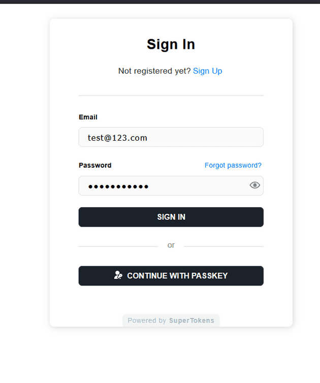 passkey setup