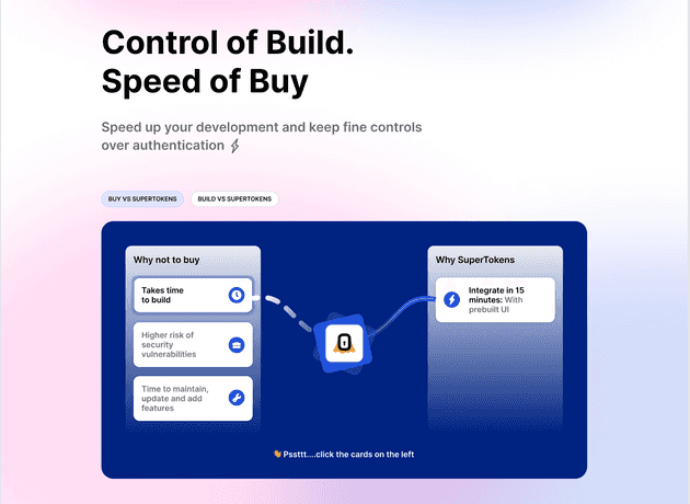 SuperTokens build vs buy