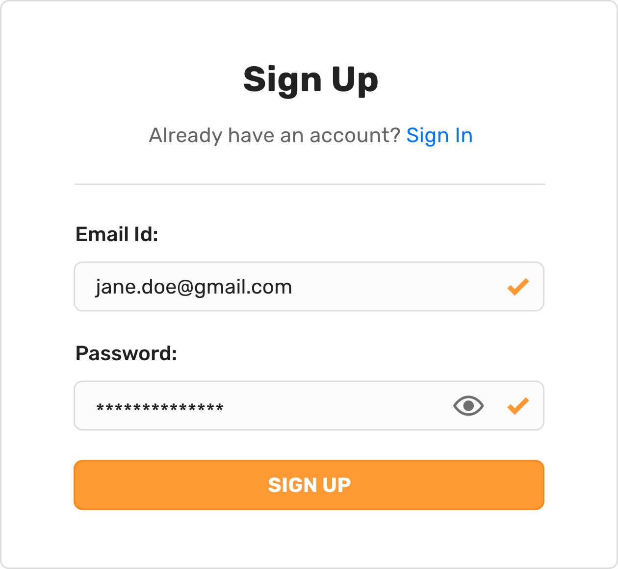 Emailpassword login